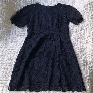 Madewell Navy Blue Lace Dress